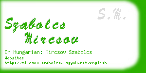 szabolcs mircsov business card